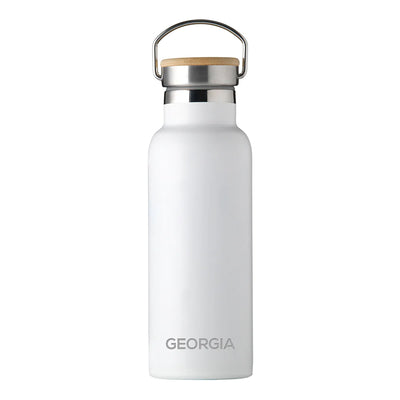 Personalised Jungley Insulated 17oz Drinks Bottle with Bamboo Lid - Horizontal Really Cool Gifts