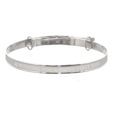 Personalised Eid Sterling Silver Childs Expanding Diamante Star Bracelet Really Cool Gifts