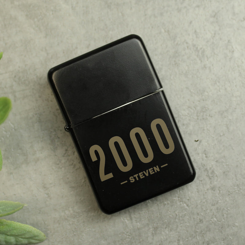 Personalised Date & Name Black Lighter Really Cool Gifts