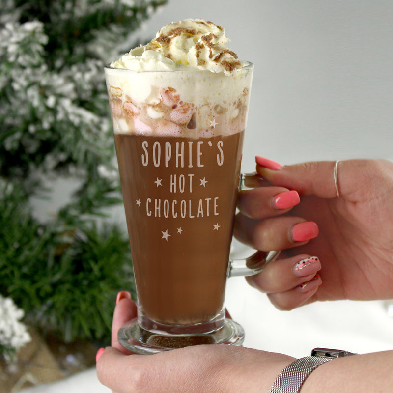 Personalised Stars Hot Chocolate Latte Glass by Really Cool Gifts