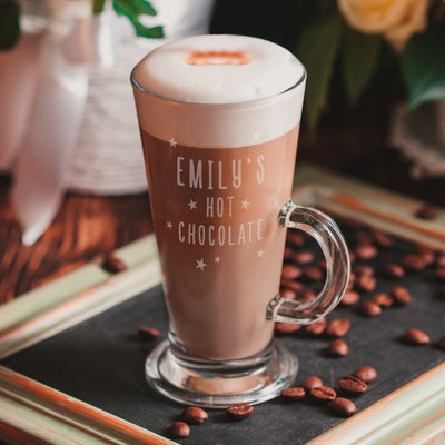 Personalised Stars Hot Chocolate Latte Glass by Really Cool Gifts