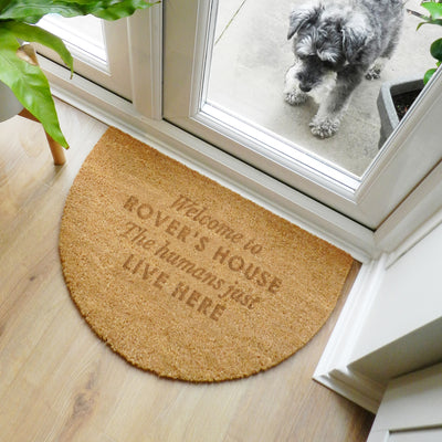 Personalised Free Text Half Moon Indoor Doormat by Really Cool Gifts
