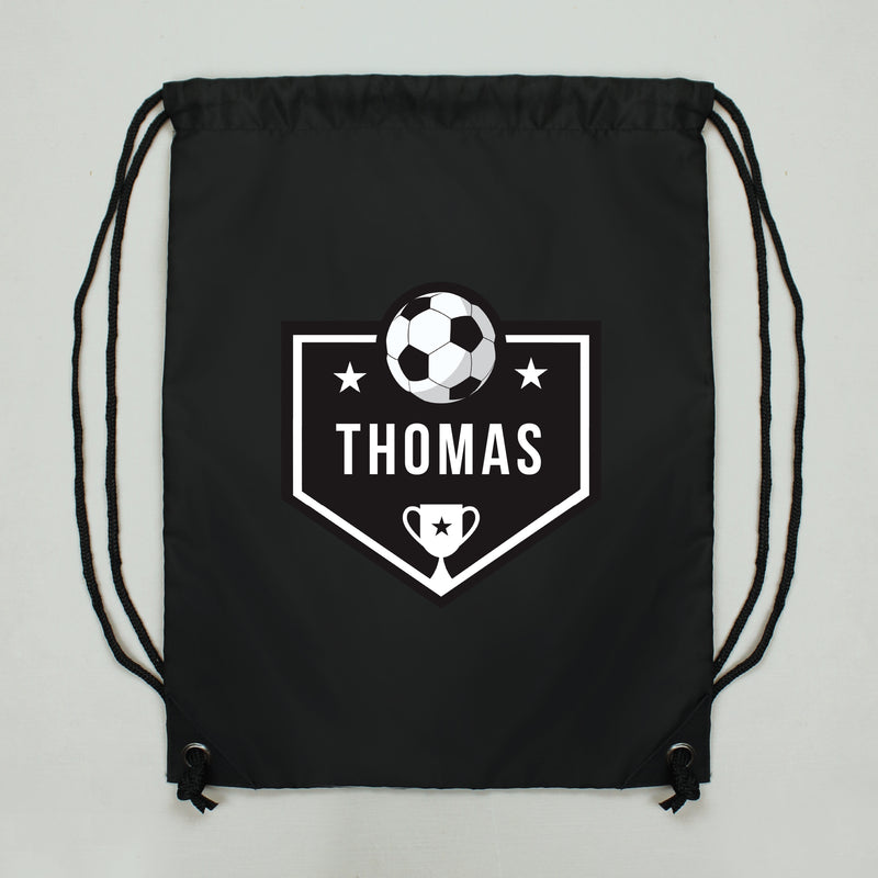Personalised Football Black Kit Bag by Really Cool Gifts