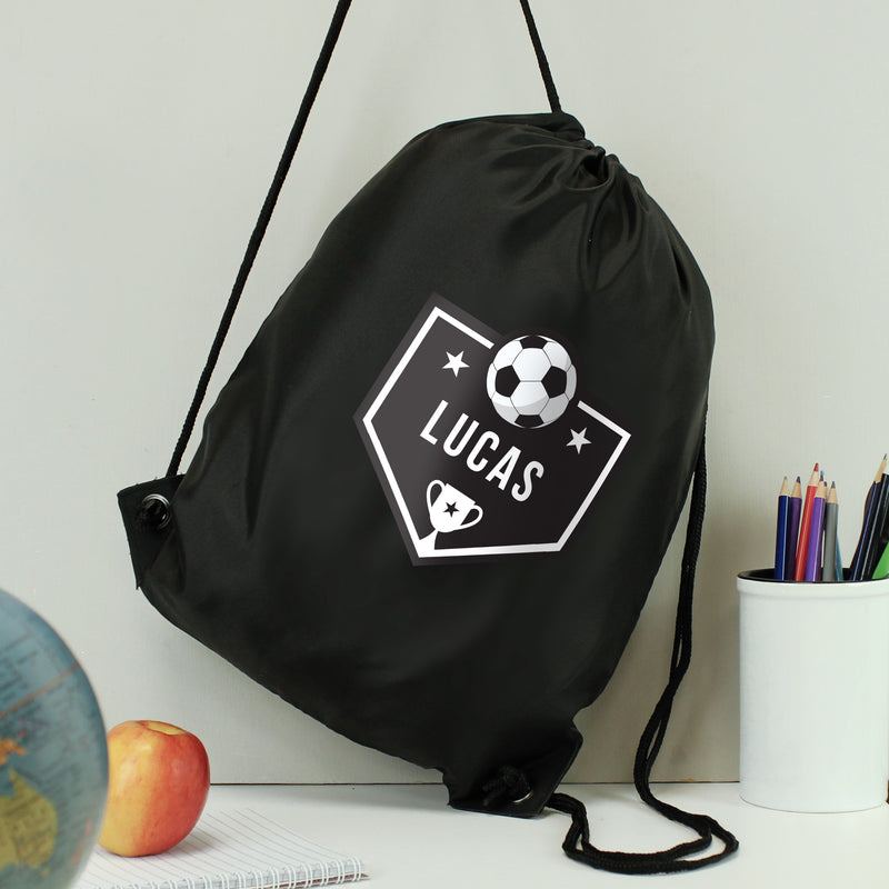 Personalised Football Black Kit Bag by Really Cool Gifts