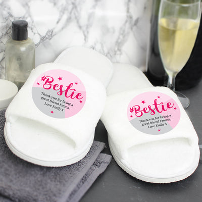 Personalised #Bestie Slippers by Really Cool Gifts