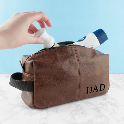 PERSONALISED DAD'S VINTAGE STYLE WASH BAG Really Cool Gifts