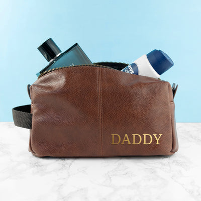 PERSONALISED DAD'S VINTAGE STYLE WASH BAG Really Cool Gifts