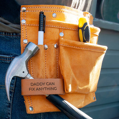 PERSONALISED DAD'S 11-POCKET LEATHER TOOL BELT Really Cool Gifts
