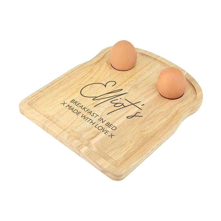 Personalised Wooden Egg and Toast Plate