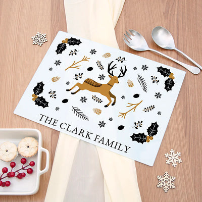 PERSONALISED NORDIC WOODLAND RECTANGULAR CHOPPING BOARD Really Cool Gifts