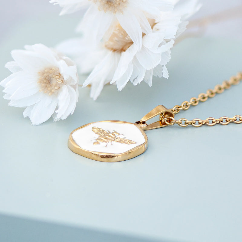 Personalised Honey Bee Pendant and Necklace