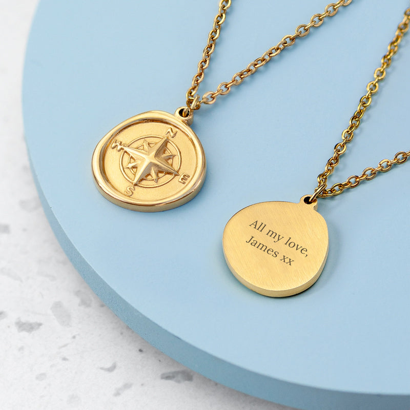 Personalised Compass Amulet Necklace