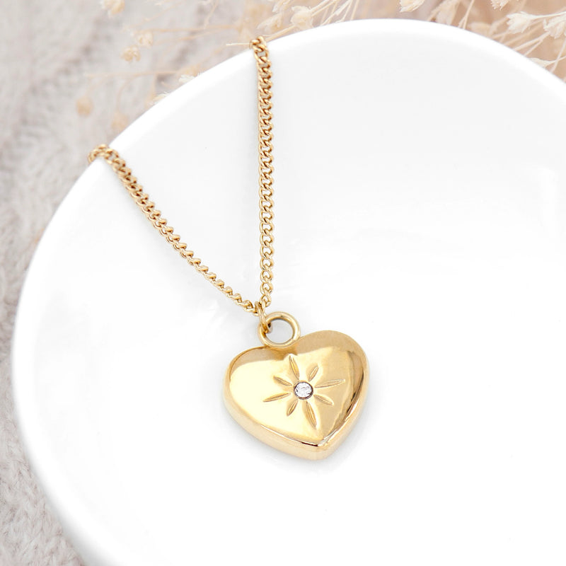 Personalised Celestial Heart Pendant Necklace