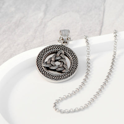 Personalised Men's Celtic Trinity Pendant Necklace