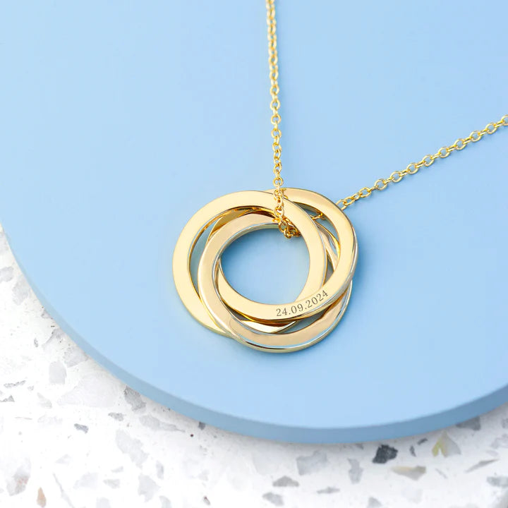 Personalised Russian Ring Necklace