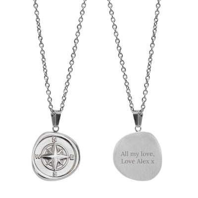 Personalised Compass Amulet Necklace