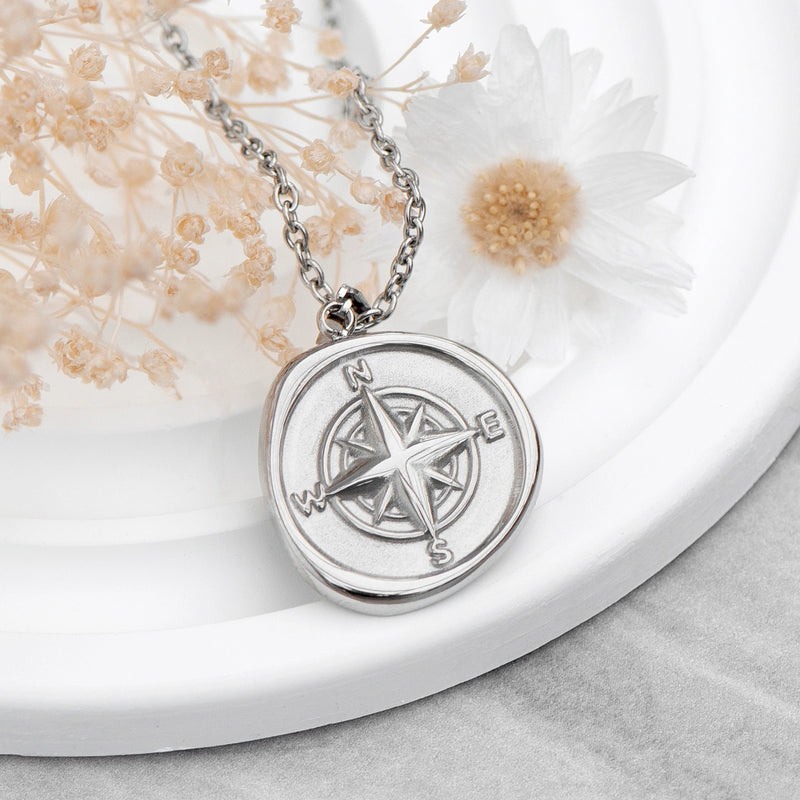 Personalised Compass Amulet Necklace