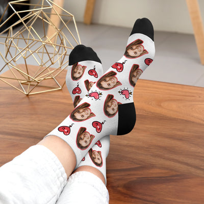 Personalised I Love You Face Socks