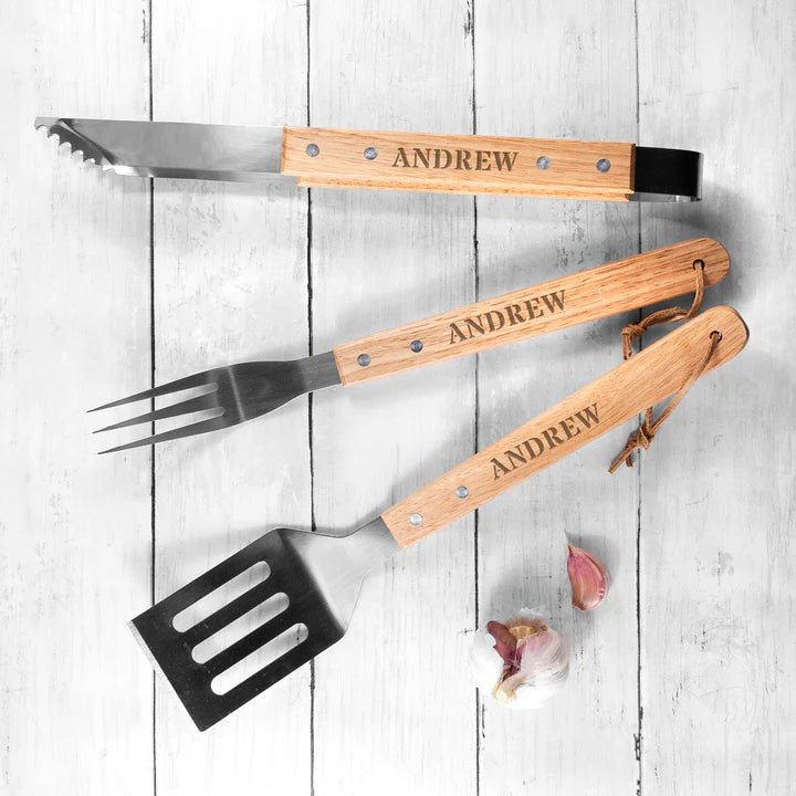 Personalised Engraved BBQ Tools Set