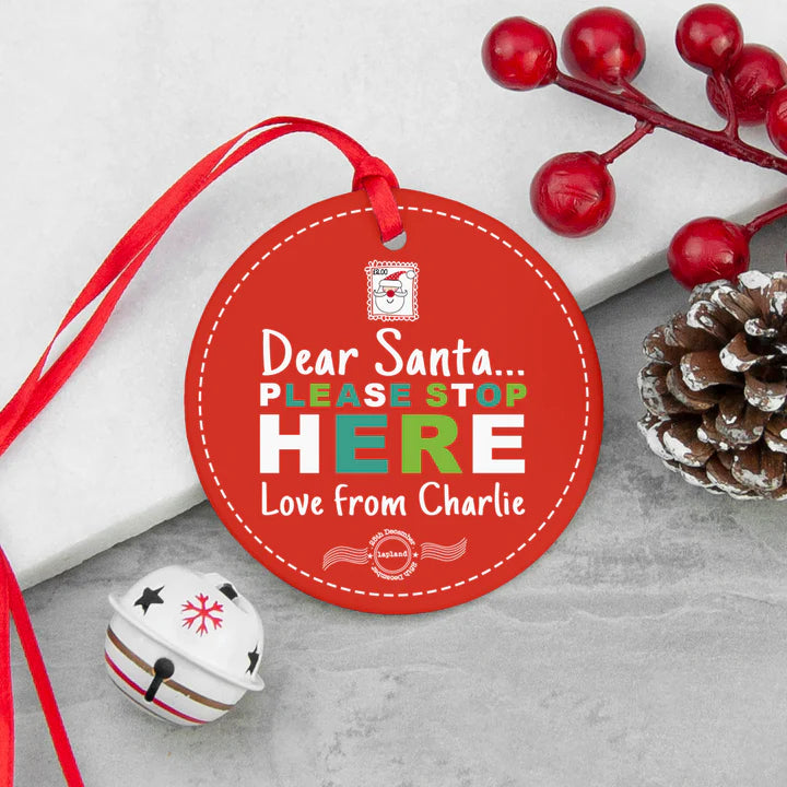 Personalised Dear Santa Christmas Decoration