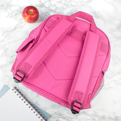 Personalised Girl's Patterned Pink Rucksack