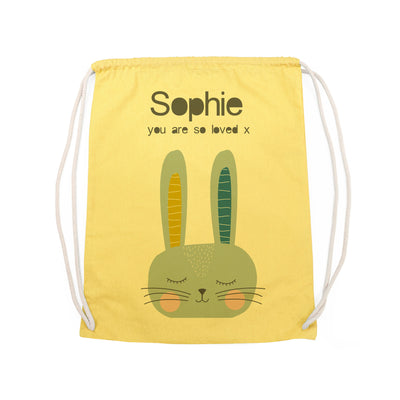 Personalised Kid's Rabbit PE Kit Bag
