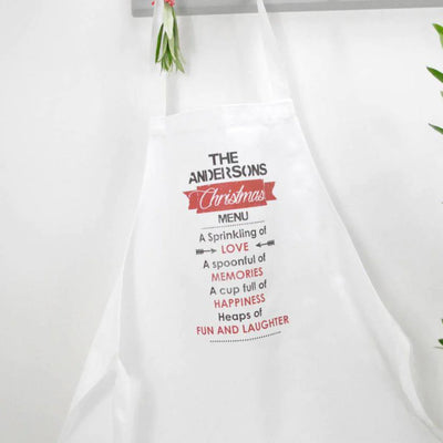Personalised Your Family Christmas Menu Apron by Really Cool Gifts