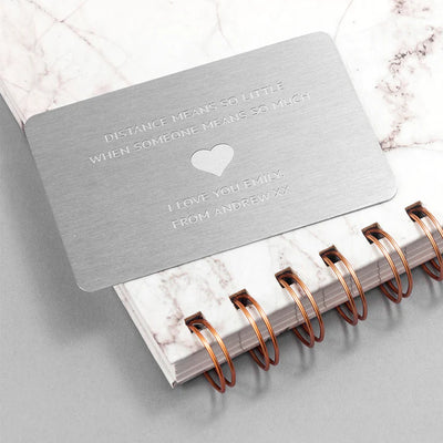 Personalised Love Note Metal Wallet Keepsake