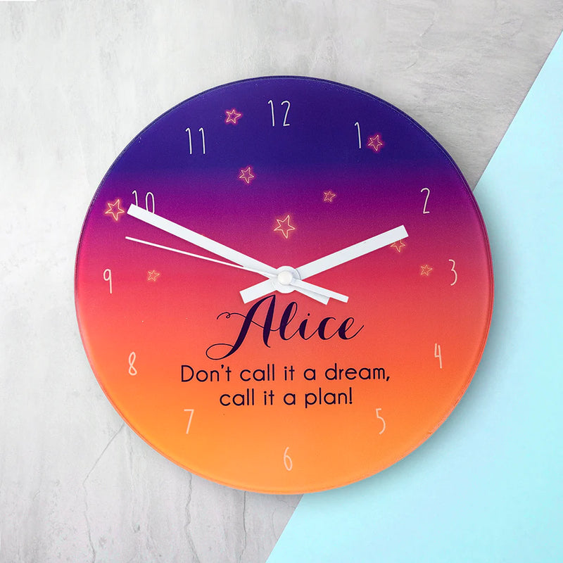 Personalised Summer Sunset Wall Clock Really Cool Gifts