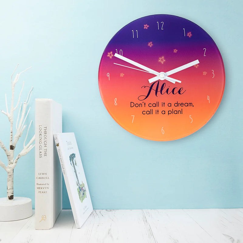 Personalised Summer Sunset Wall Clock Really Cool Gifts