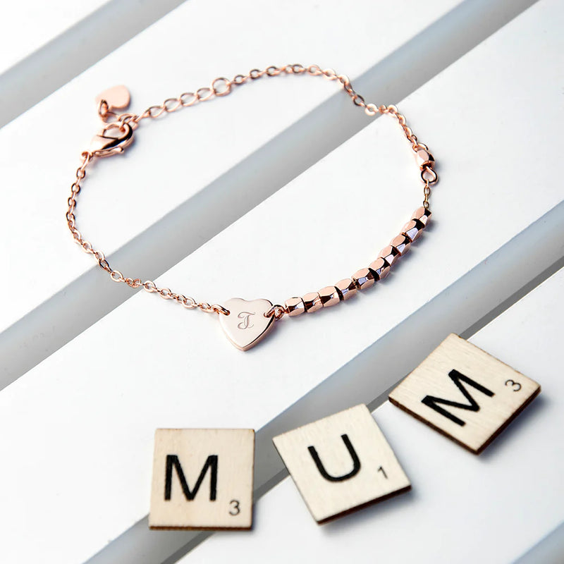 Personalised Heart Charm Bracelet by Really Cool Gifts