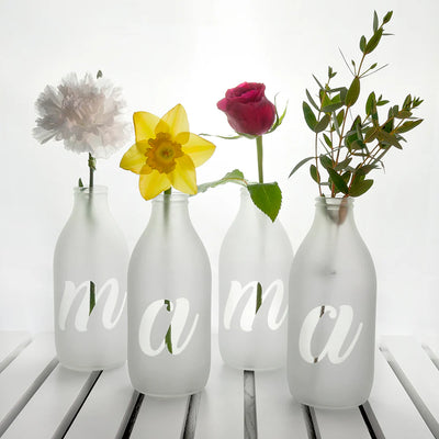 Personalised Letter Milk Bottle Vase