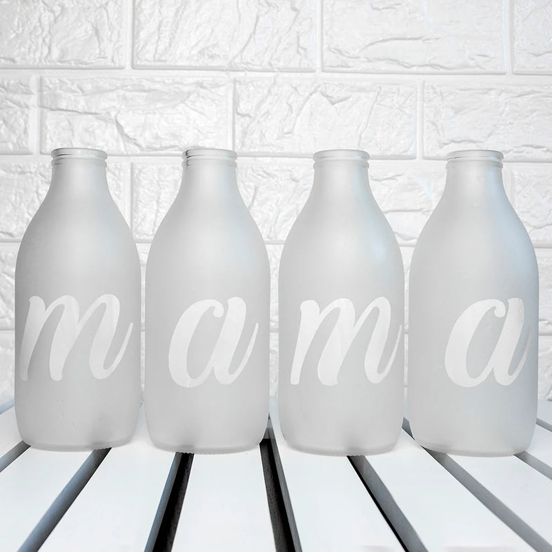 Personalised Letter Milk Bottle Vase