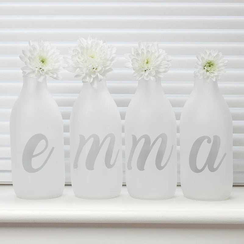 Personalised Letter Milk Bottle Vase