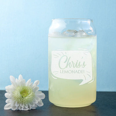 PERSONALISED LEMONADE CAN GLASS Really Cool Gifts
