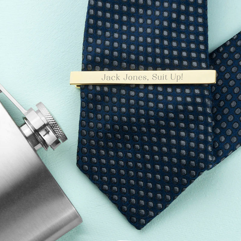 Personalised Gold Plated Tie Clip Really Cool Gifts