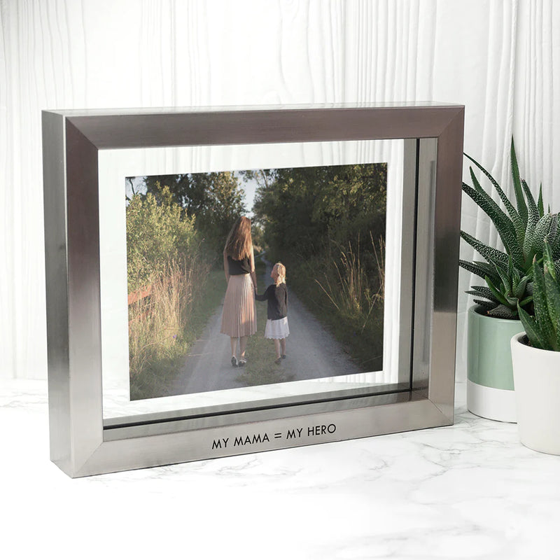Personalised Metallic Grey Photo Frame