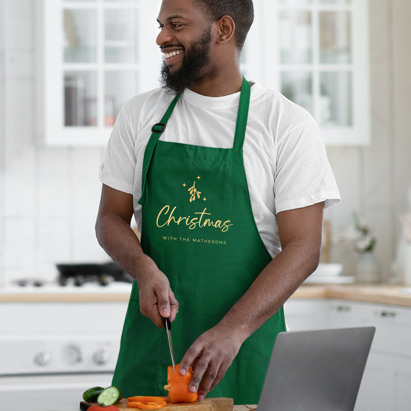 Personalised Christmas with the Family Apron