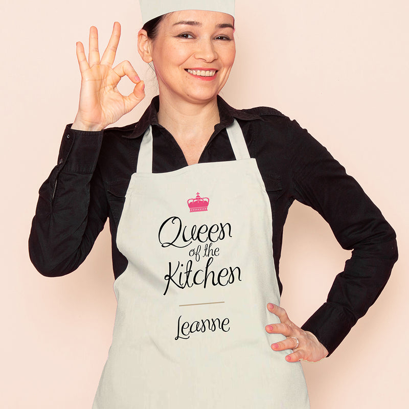 Personalised Queen Of The Kitchen Apron