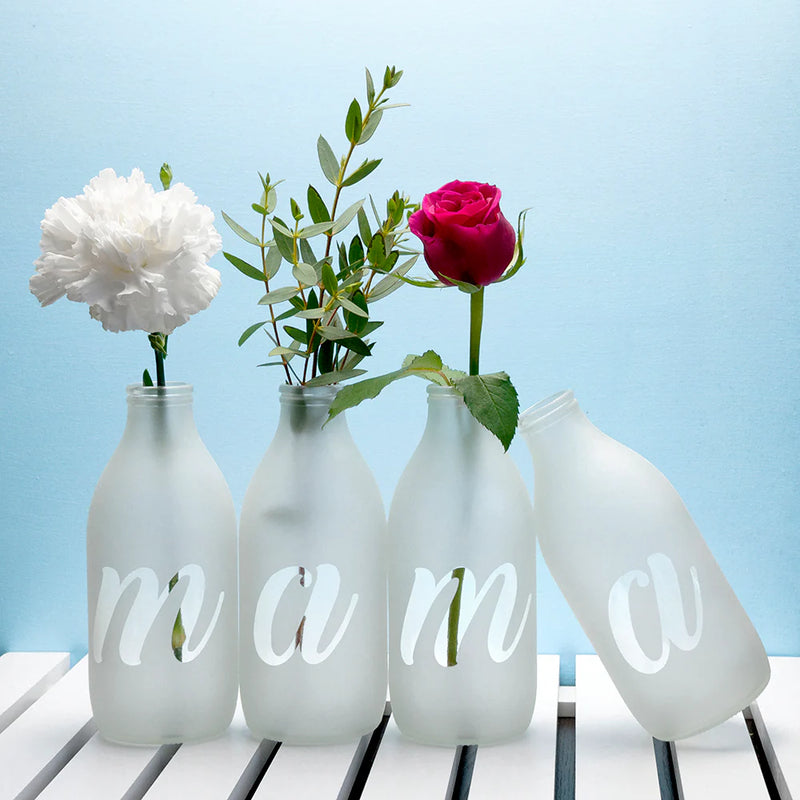 Personalised Letter Milk Bottle Vase