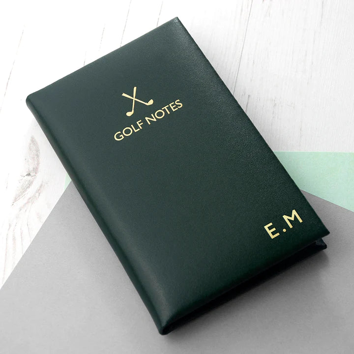 Personalised Leather Golf Note Book
