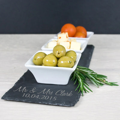 Personalised Slate Meze Serving Platter by Really Cool Gifts