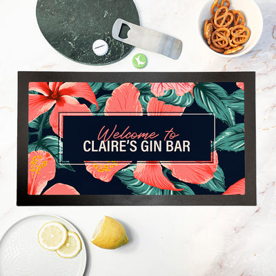 PERSONALISED TROPICAL BAR MAT Really Cool Gifts