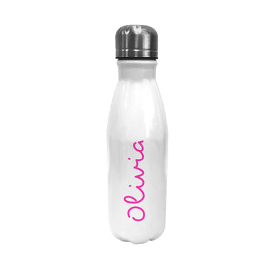 Personalised Summer Style Handbag Size Water Bottle - Pink Really Cool Gifts