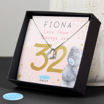 Really Cool Gifts - Personalised Me To You Sparkle & Shine Birthday Sentiment Silver Tone Necklace and Box