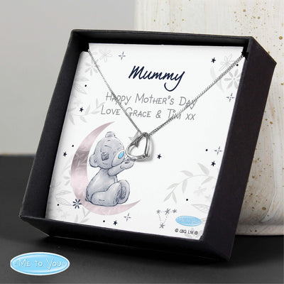 Really Cool Gifts - Personalised Moon & Stars Me To You Sentiment Silver Tone Necklace and Box