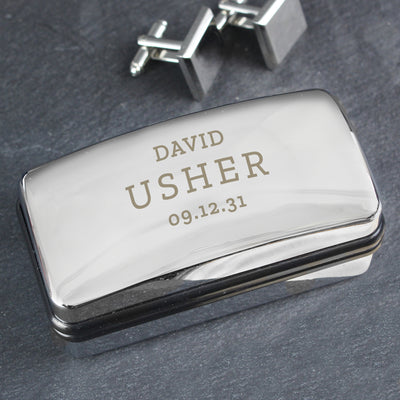 Really Cool Gifts - Personalised Wedding Cufflink Box