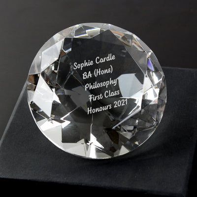 Personalised Diamond Paperweight by Really Cool Gifts