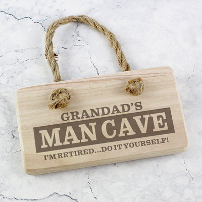 Personalised Man Cave Wooden Sign by Really Cool Gifts