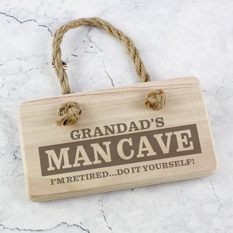 Personalised Man Cave Wooden Sign by Really Cool Gifts